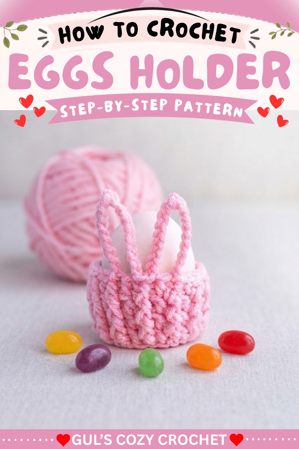 Cute Crochet Easter Basket🐰 Eggs Holder Tutorial for Beginners 10