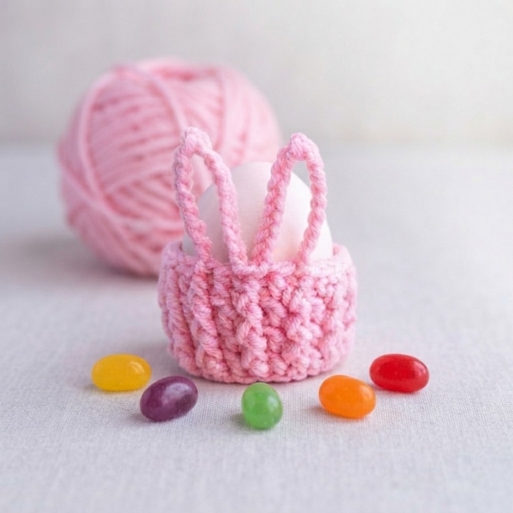Cute Crochet Easter Basket🐰 Eggs Holder Tutorial for Beginners 11