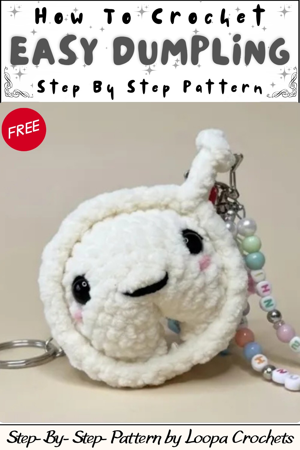Cute & Easy Amigurumi How to Crochet a Dumpling in 15 Minutes (Beginner Tutorial) 8
