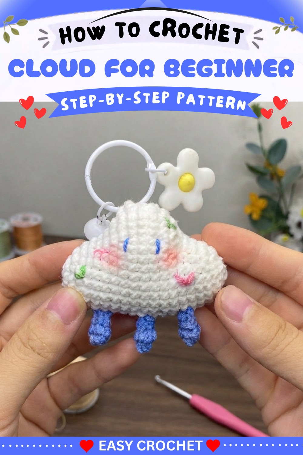 Easy Crochet Cloud Tutorial Beginner Friendly How to Crochet a Cloud 9