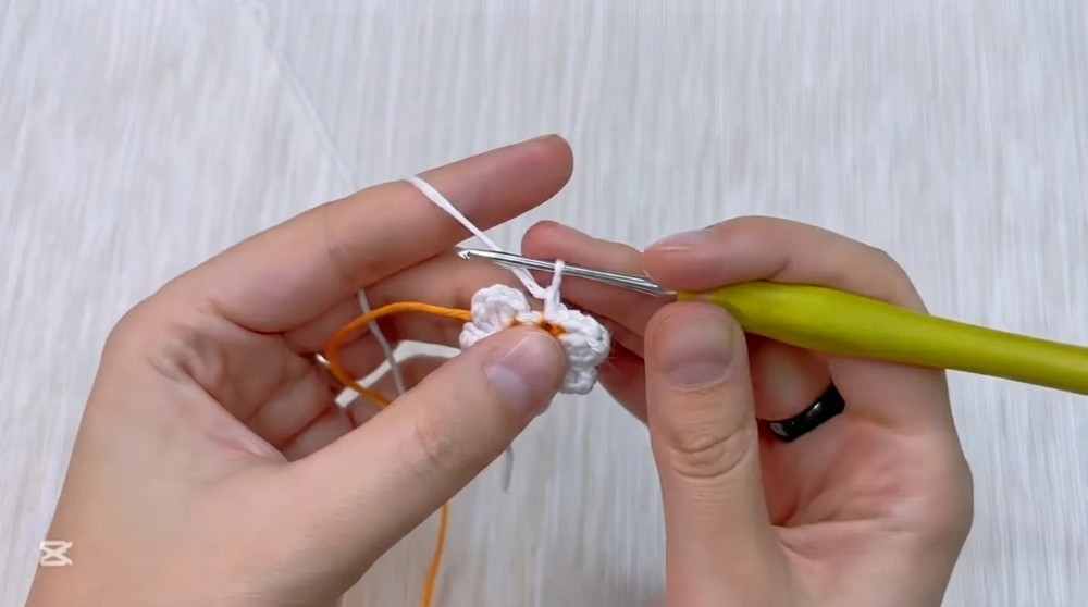 Easy Crochet Daisy 🌼 Crochet Flower Tutorial for Beginners 4
