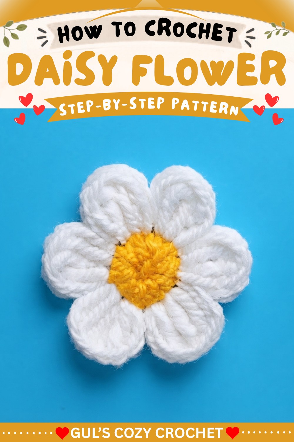 Easy Crochet Daisy 🌼 Crochet Flower Tutorial for Beginners 8