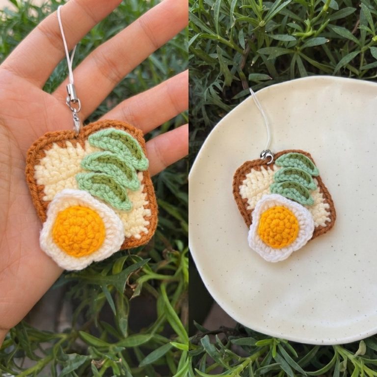 Easy Crochet Egg Toast Pattern Miniature Crochet Food & Cake Ideas 10