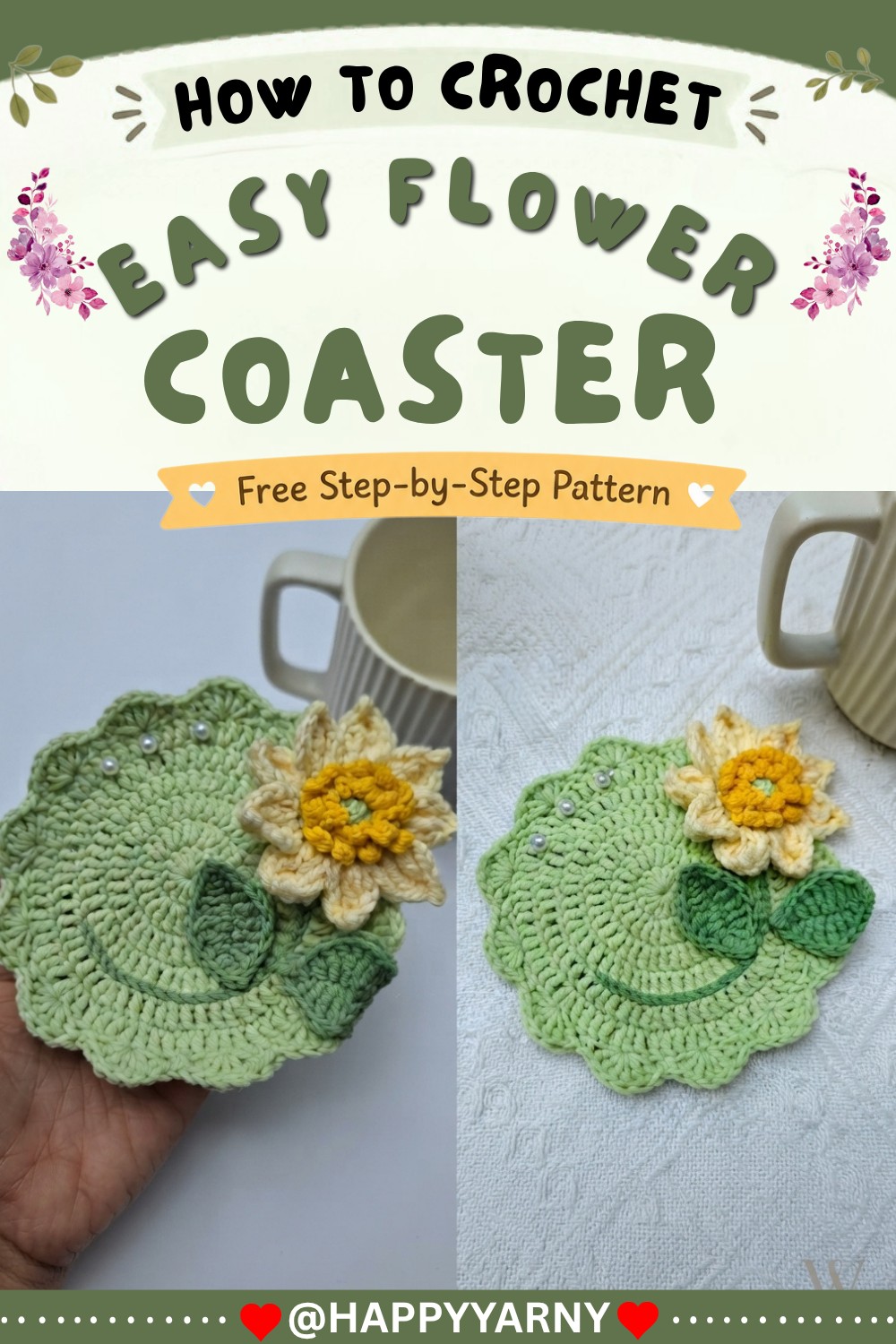 Easy Crochet Flower Coaster for Beginners Step-by-Step Tutorial 10Easy Crochet Flower Coaster for Beginners Step-by-Step Tutorial 10Easy Crochet Flower Coaster for Beginners Step-by-Step Tutorial 10