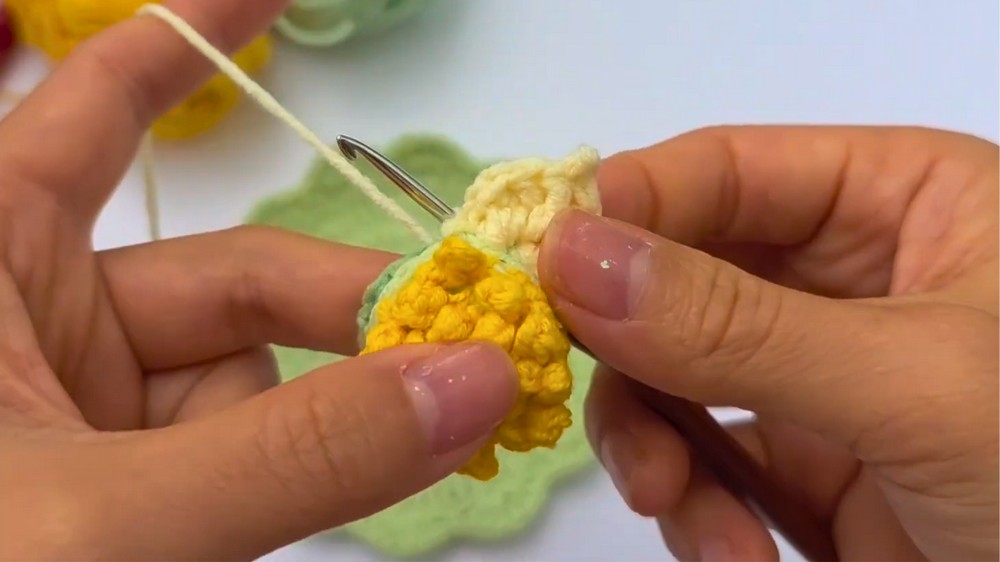 Easy Crochet Flower Coaster for Beginners Step-by-Step Tutorial 7