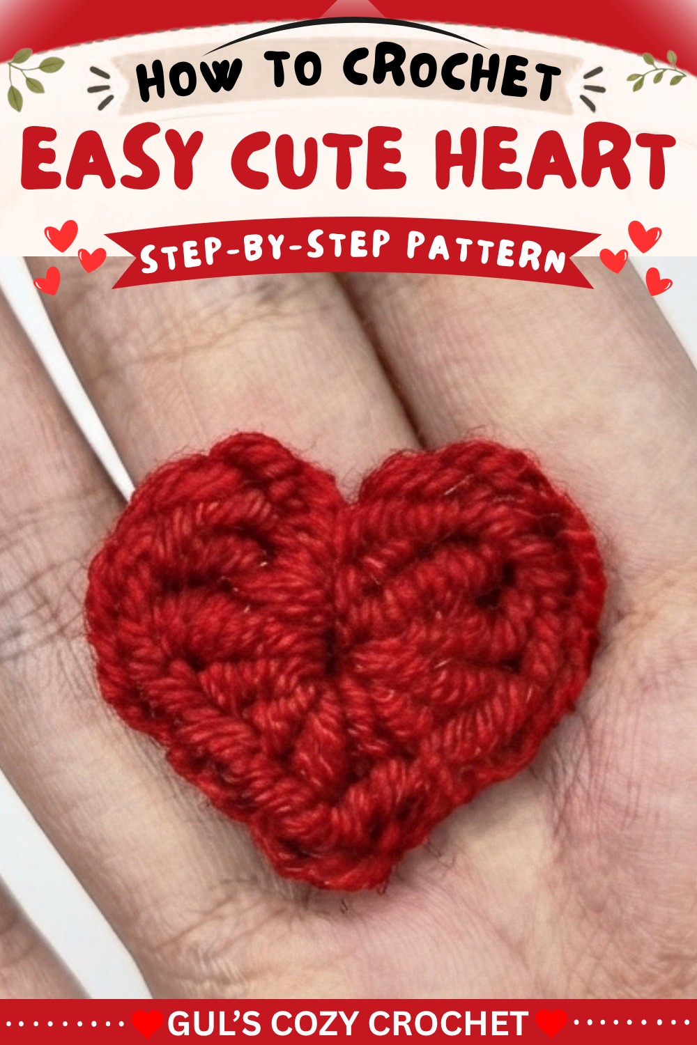 Easy Crochet Heart ❤️ 2-Minute Tutorial for Beginners 7