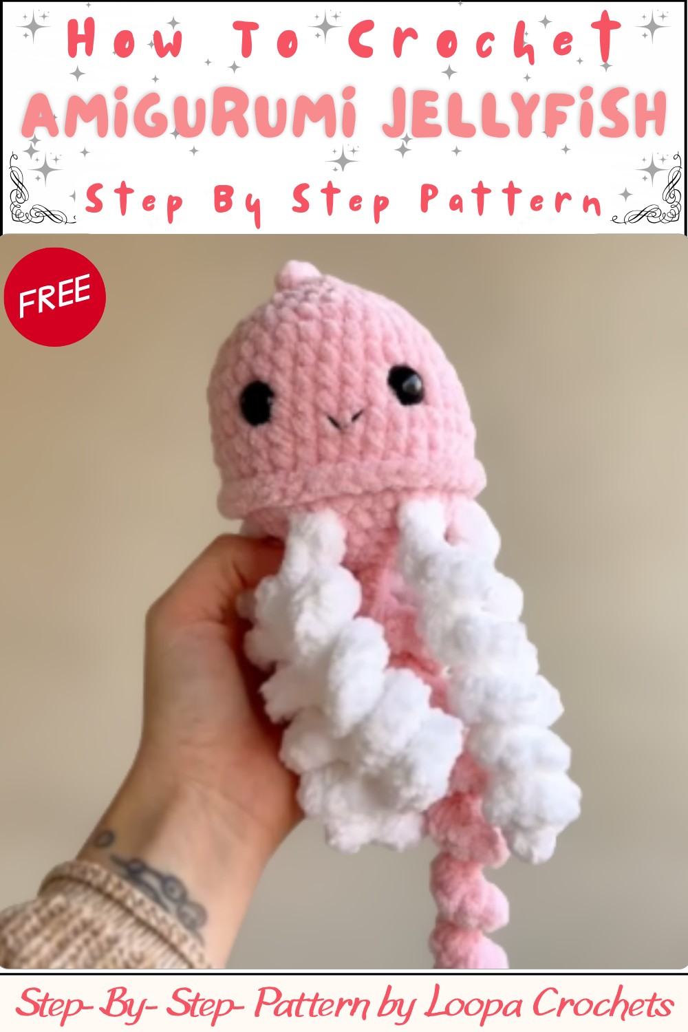 Easy Crochet Jellyfish Amigurumi 🪼 Step-by-Step Tutorial (Beginner Friendly) 11