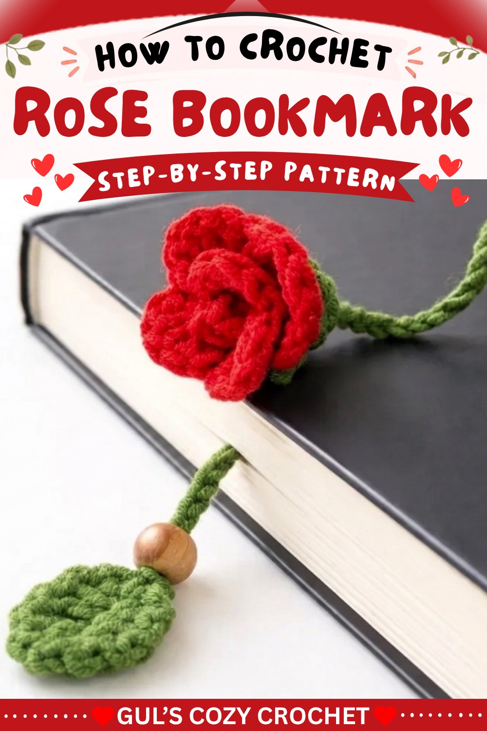 Easy Crochet Rose Bookmark🌹 Beginner Friendly Tutorial 9