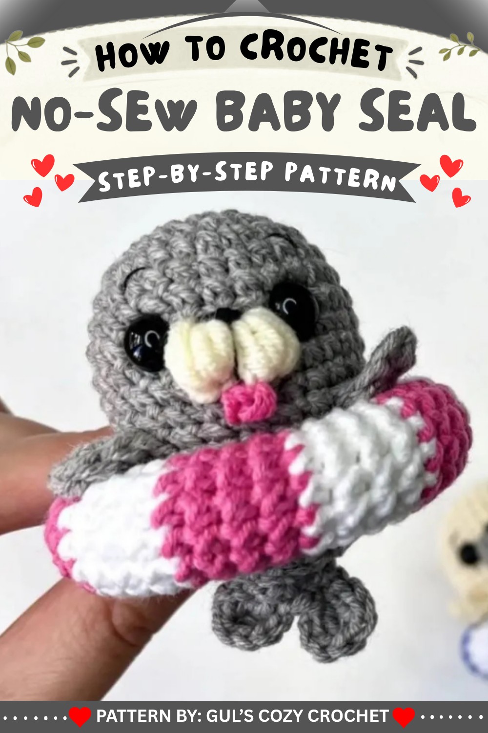 Easy No-Sew Baby Seal Crochet Tutorial 🦭 Beginner Friendly 1 (2)