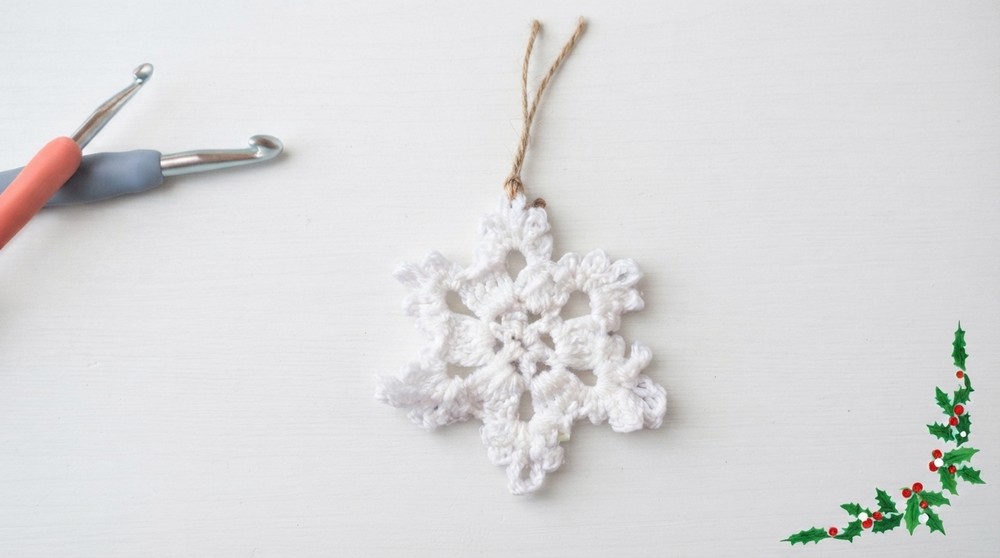 How To Crochet Snowflake Easy Christmas Decoration - Crochet Pattern 2