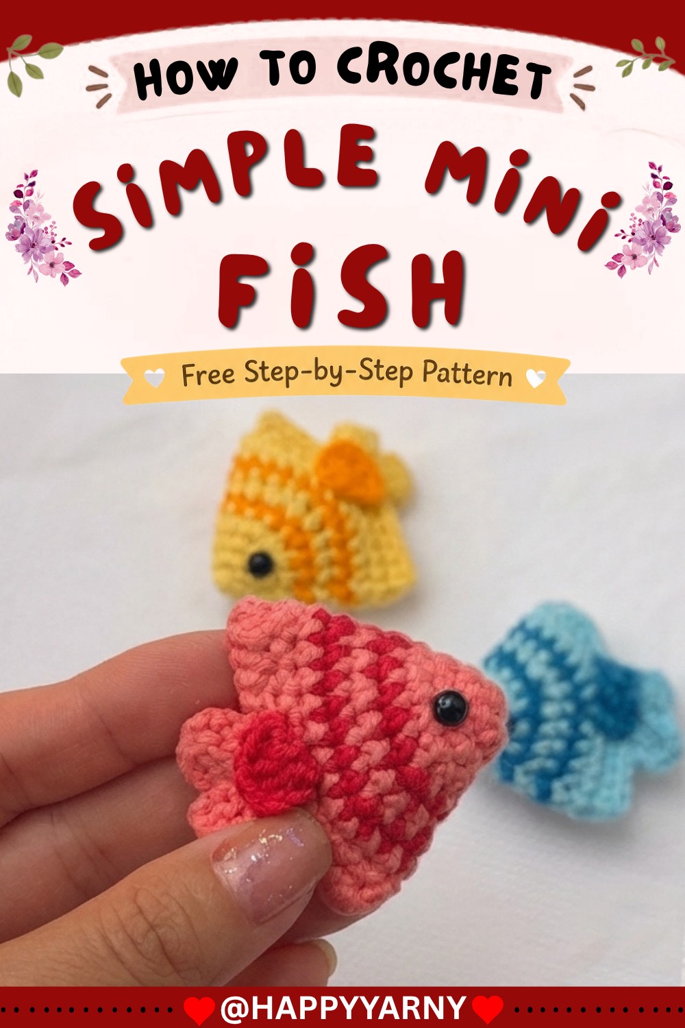 How to Crochet Amigurumi Fish Simple Mini Fish Pattern 10