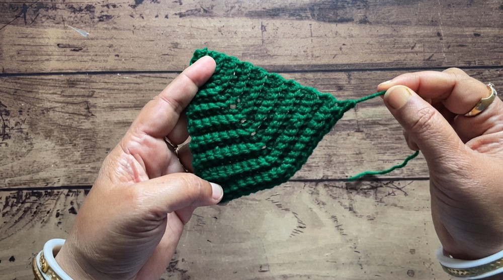 How to Crochet Christmas Tree 3D Holiday Decoration Tutorial (5)