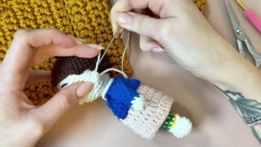 How to Crochet Eleven (Stranger Things) Amigurumi Tutorial [EN, ES, DE Sub] 10
