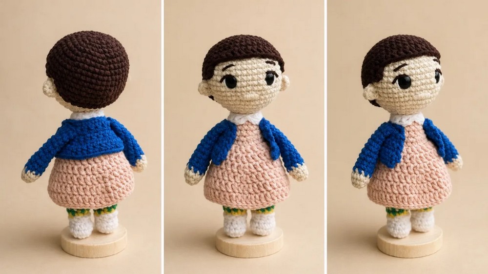 How to Crochet Eleven (Stranger Things) Amigurumi Tutorial [EN, ES, DE Sub] 2