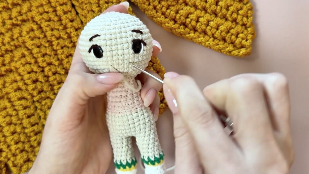 How to Crochet Eleven (Stranger Things) Amigurumi Tutorial [EN, ES, DE Sub] 7