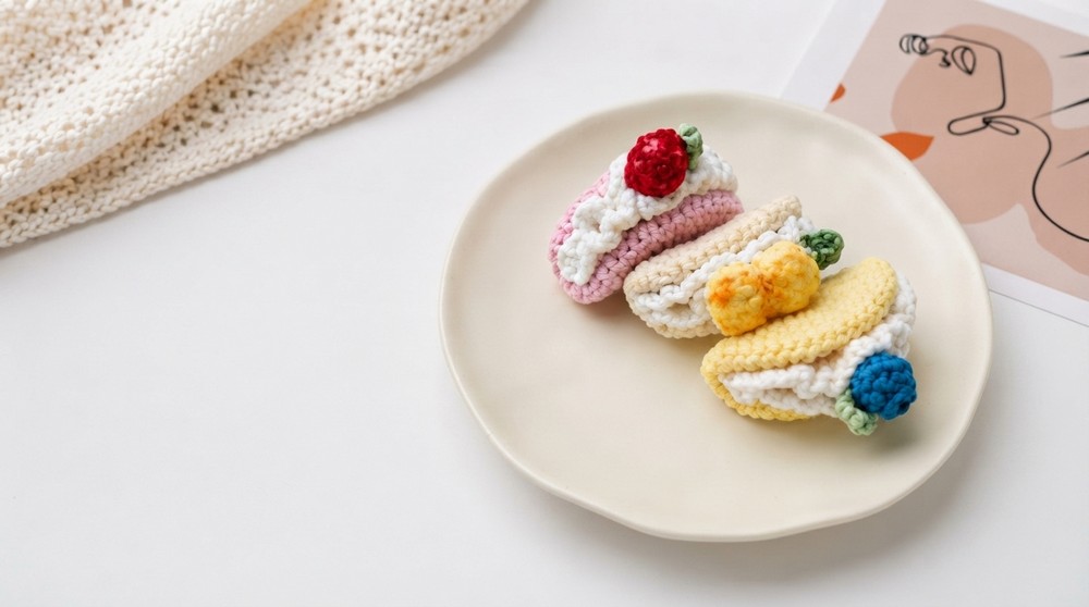 How to Crochet Fruit Omelet Cute Crochet Desserts Tutorial 2
