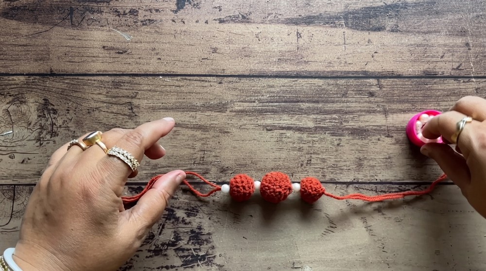 How to Crochet Rudraksha Rakhi Easy Raksha Bandhan Tutorial for Beginners (6)