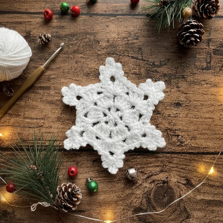 How to Crochet Snowflake Ornament Pattern | Easy Christmas Tutorial