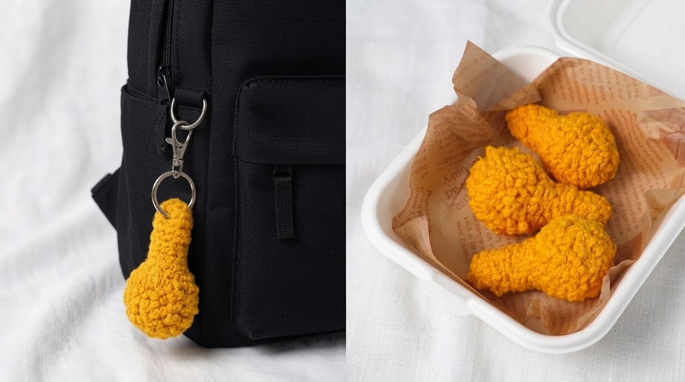 How to Crochet a Fried Chicken Drumstick Easy Crochet Food Tutorial 2