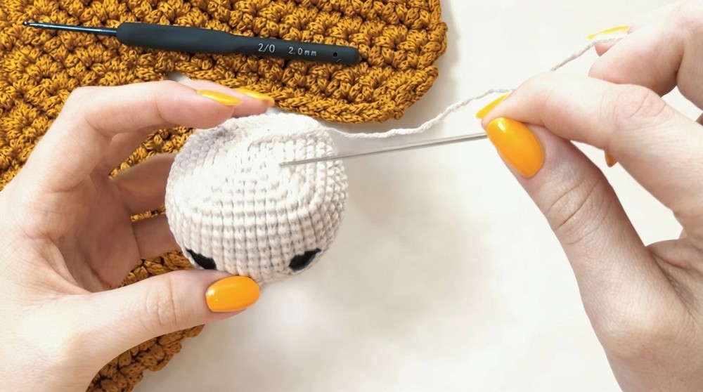 How to Crochet a Funko Pop Style Head Amigurumi Base Tutorial 7