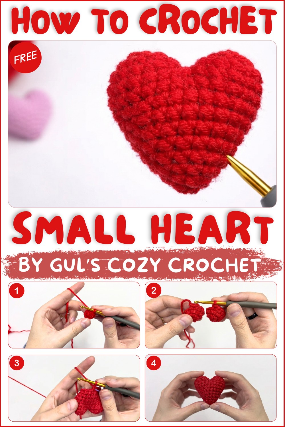 How to Crochet a Heart ❤️ Easy Tutorial for Beginners 1