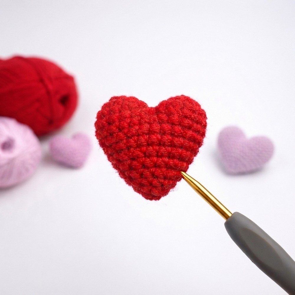 How to Crochet a Heart ❤️ Easy Tutorial for Beginners 10