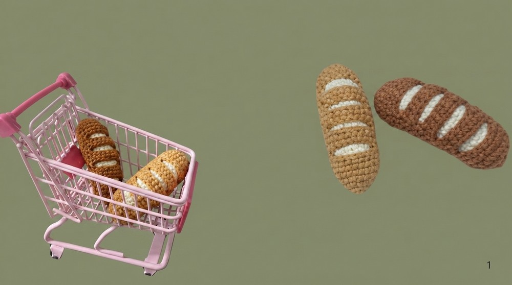 How to Crochet a Mini Bread 🥖 Easy Beginner Tutorial Tiny Amigurumi 2