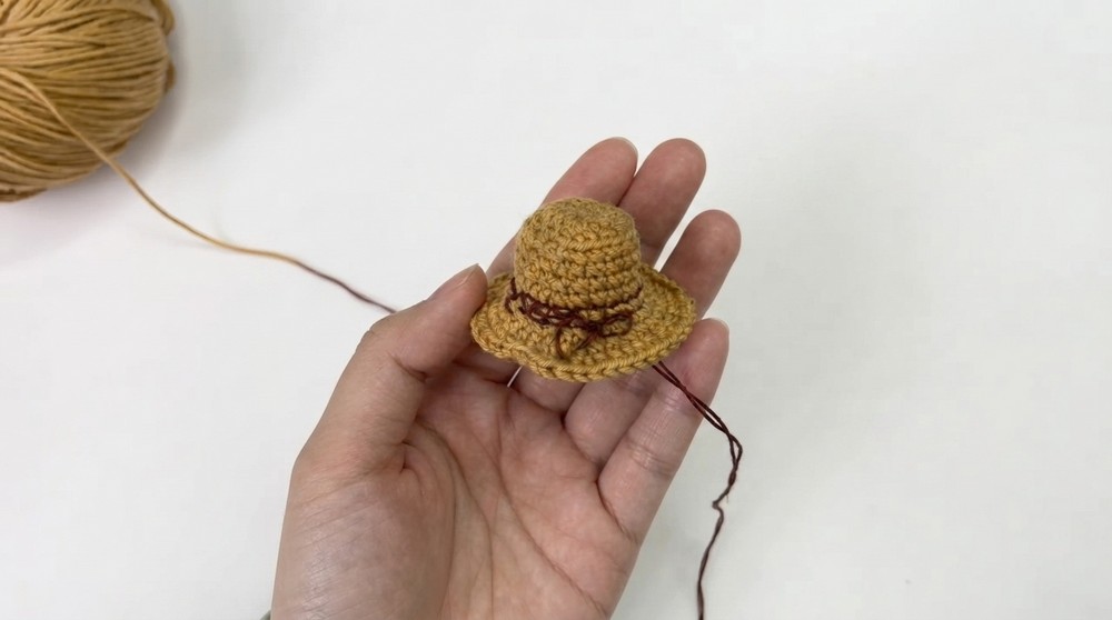 How to Crochet a Mini Cowboy Hat 🤠 Step by Step Tutorial 7