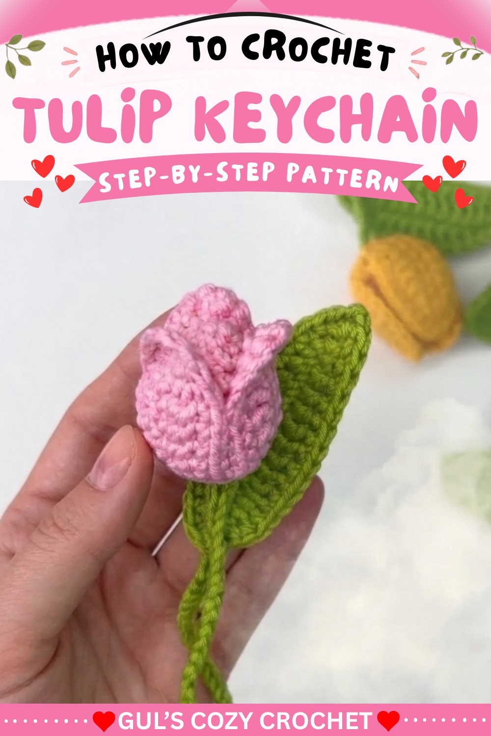 How to Crochet a Tulip Keychain 🌷 Easy, Fast & Beginner Friendly 11