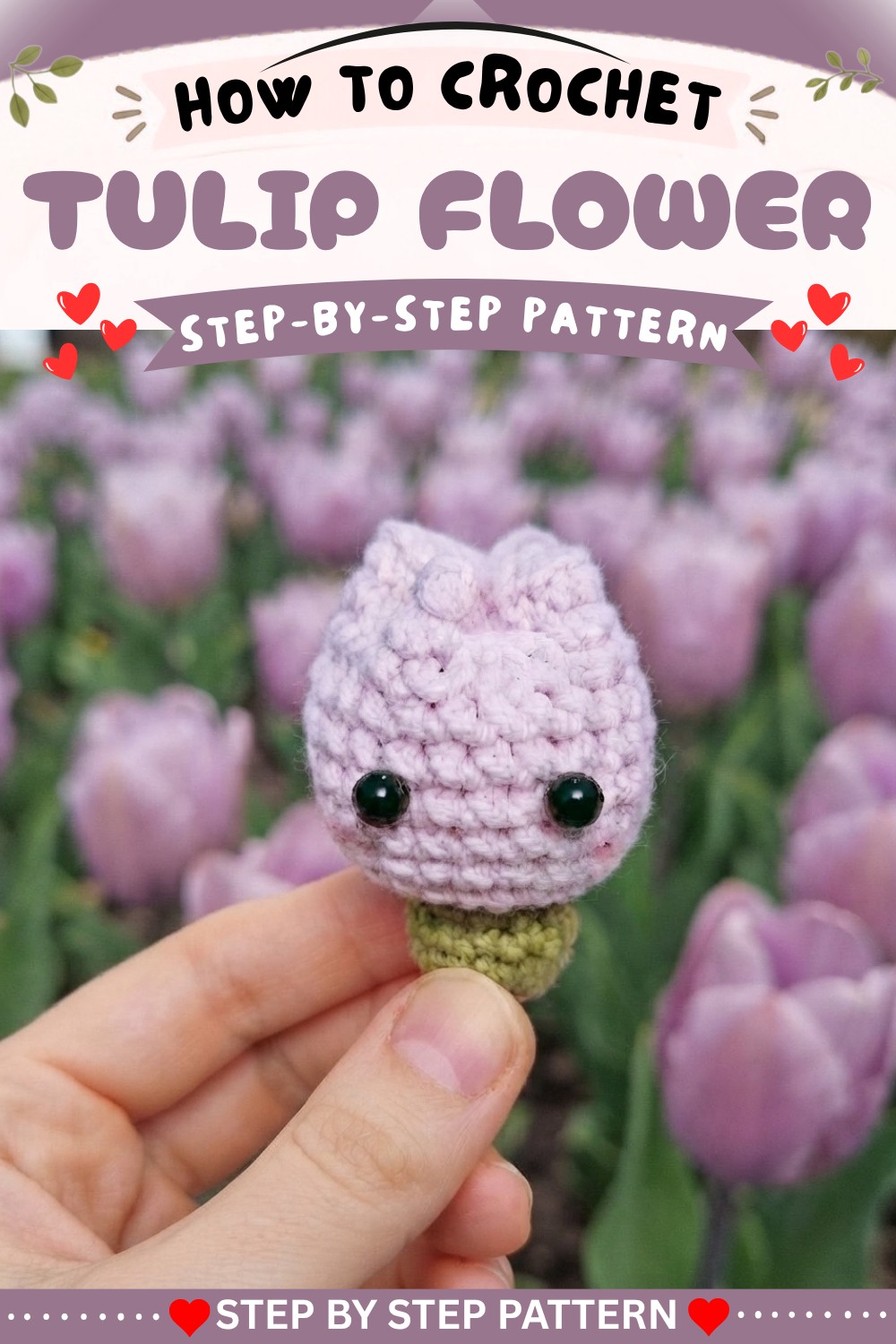 How to Crochet a Tulip🌷 Easy Beginner Tutorial 8