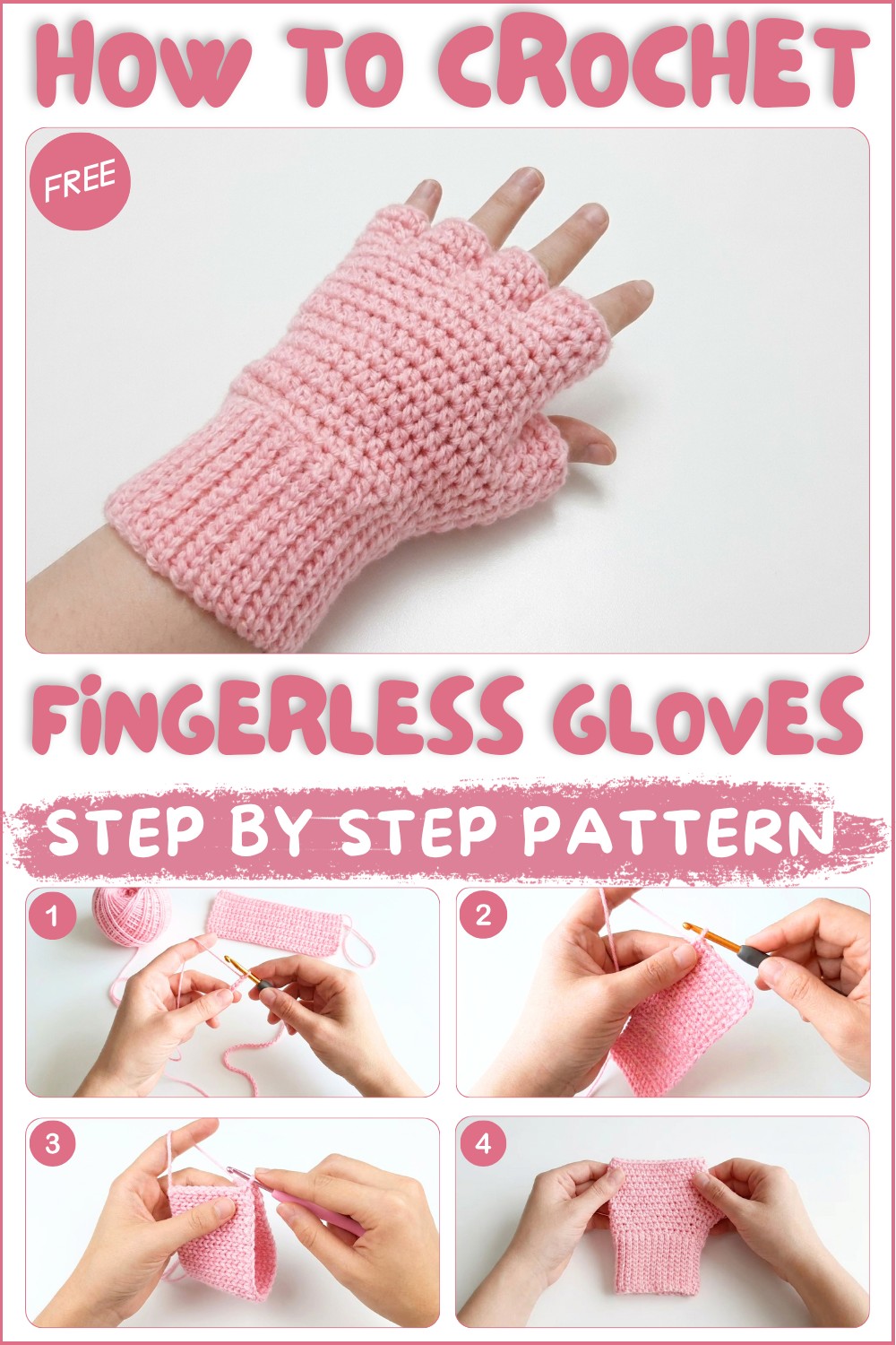 How to crochet fingerless gloves (Modus operandi gloves) 1