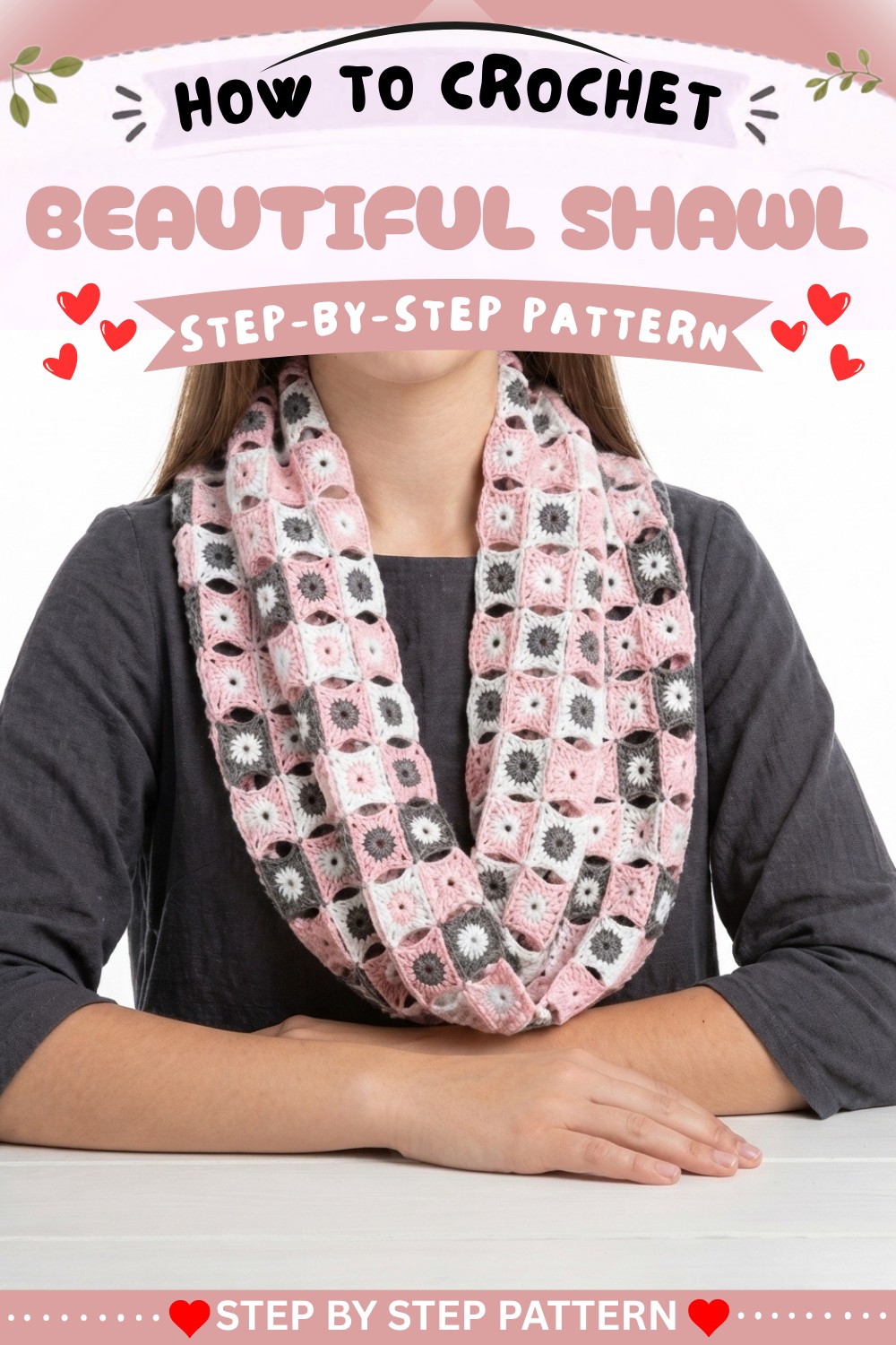 How to make shawl with crochet 7