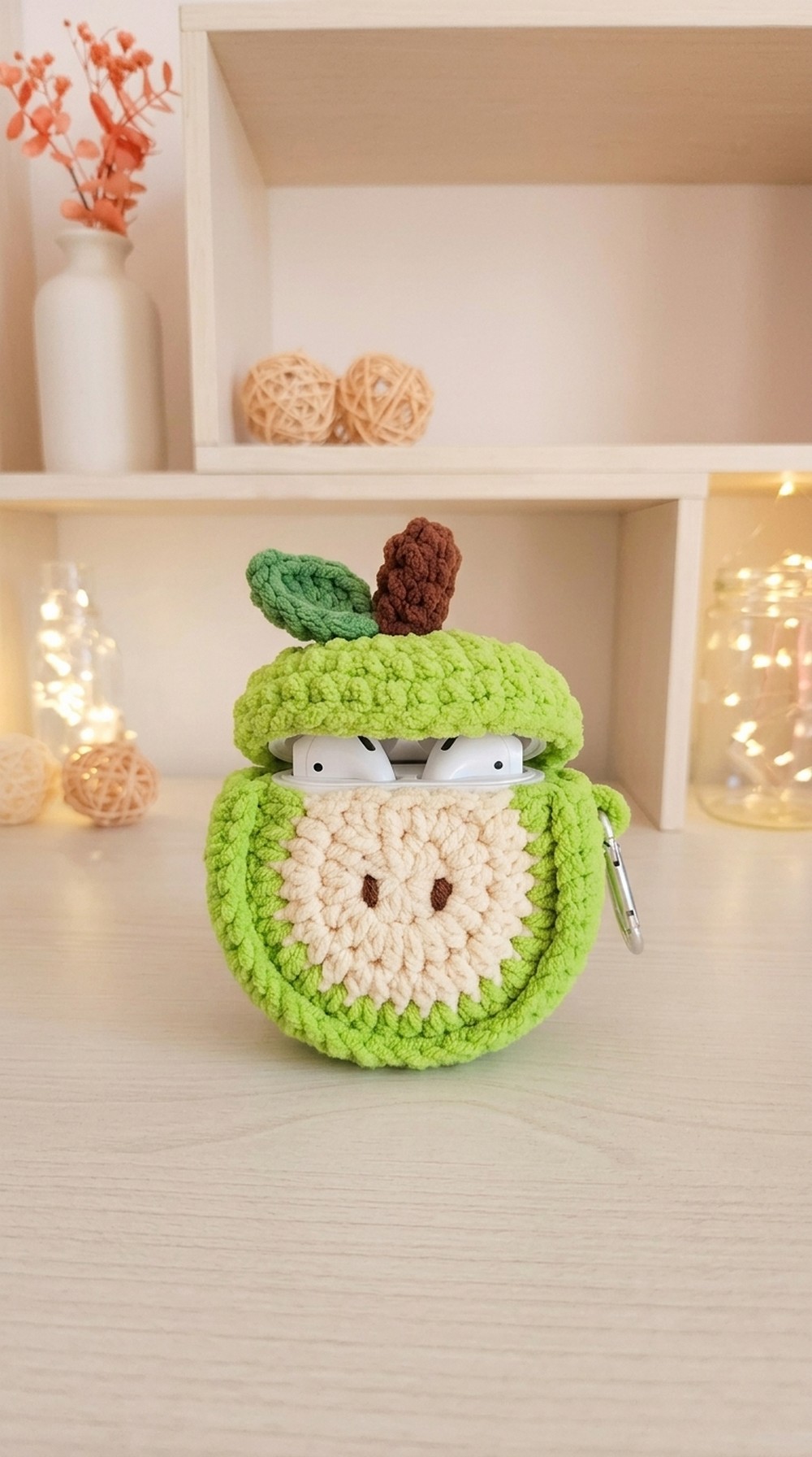 Crochet Apple shaped Headphone Pattern 5