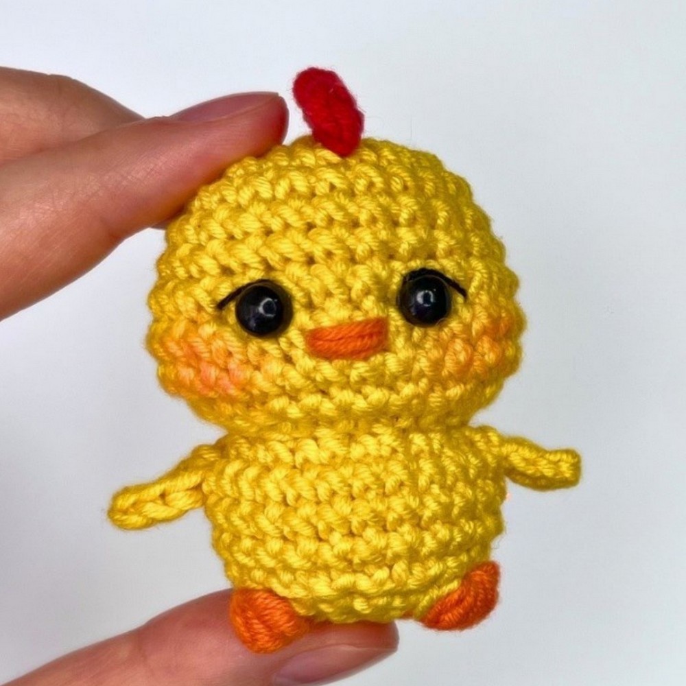 No Sew Baby Chick 🐥 Easy Beginner Amigurumi One Piece Crochet Chicken 10