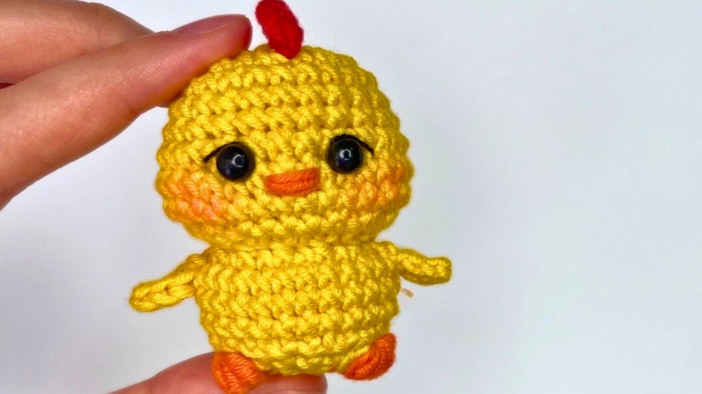 No Sew Baby Chick 🐥 Easy Beginner Amigurumi One Piece Crochet Chicken 2