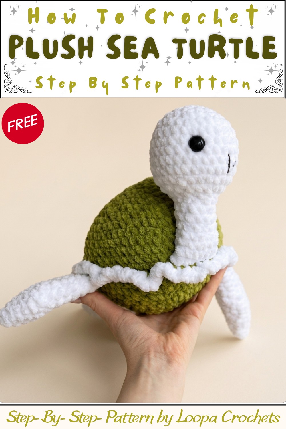 QUICK & EASY Crochet Plush Sea Turtle Free Pattern & Tutorial (ENGESPDE) 11