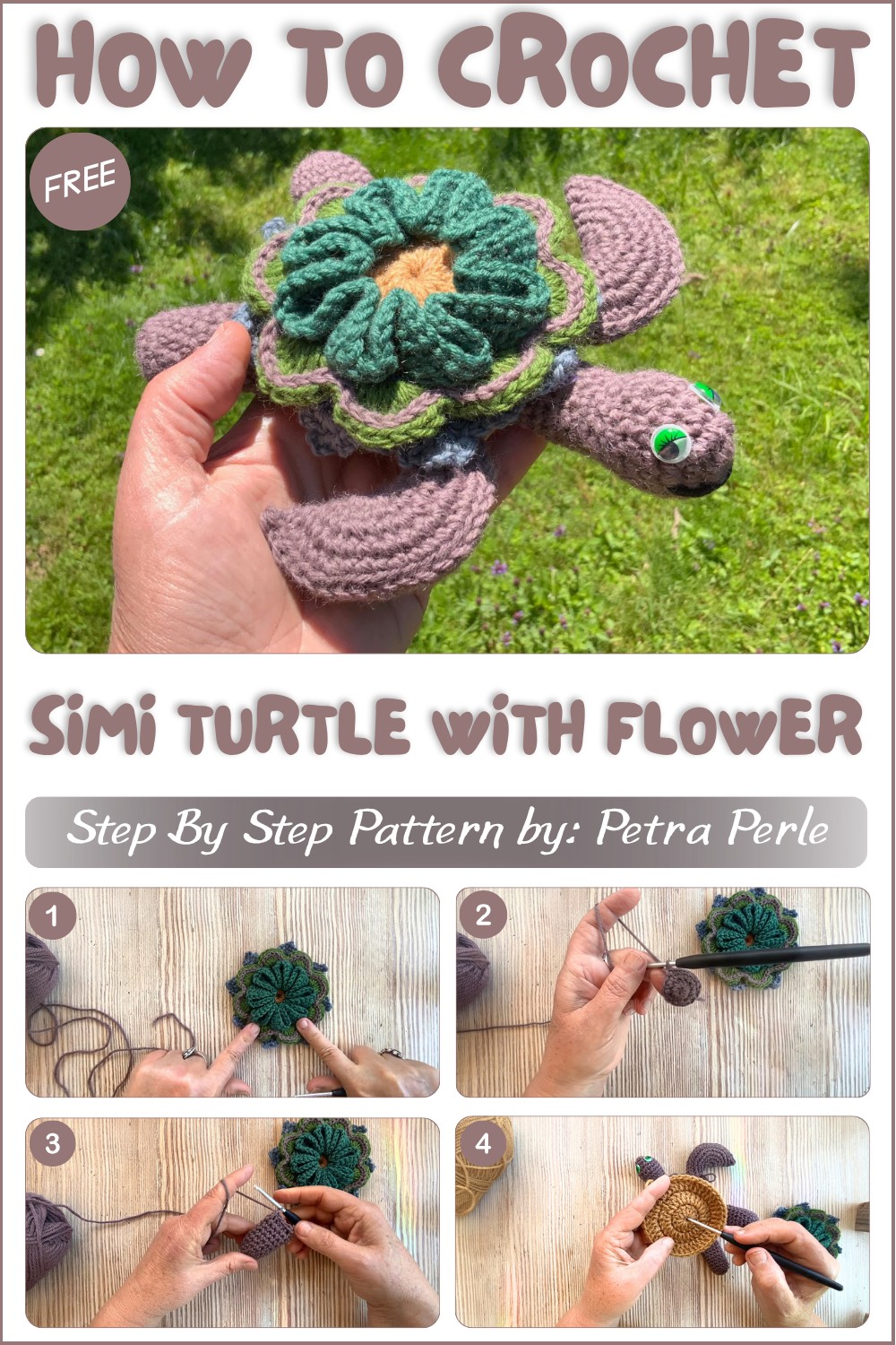 TURTEL “SIMI” Turtle🐢 with FLOWER 1