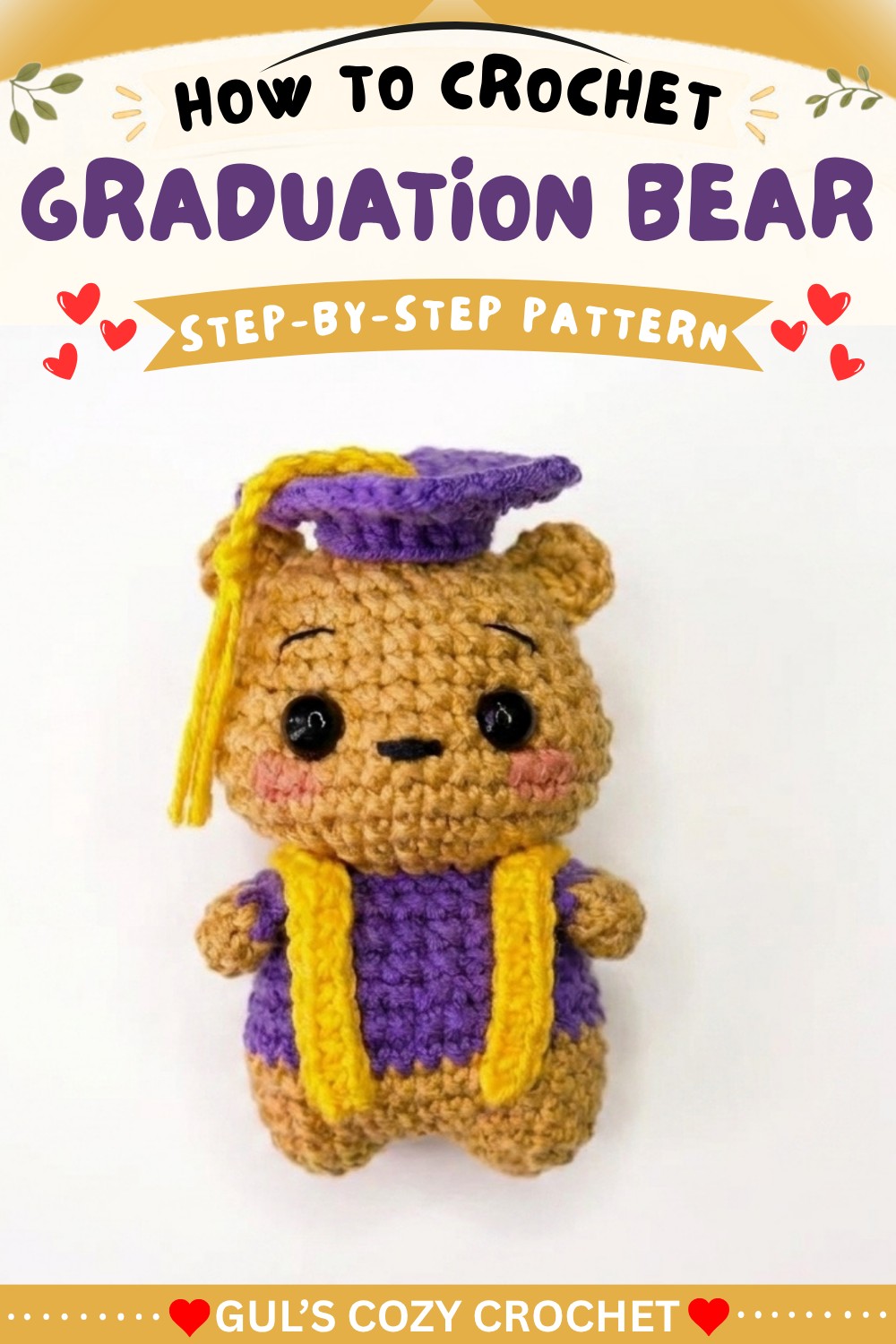 This Crochet Graduation Bear is Too Cute 🧸 Amigurumi Tutorial 1 (10)
