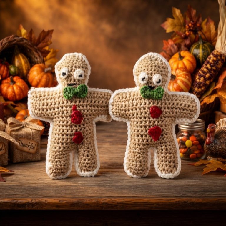 crocheted Gingerbread Man 9