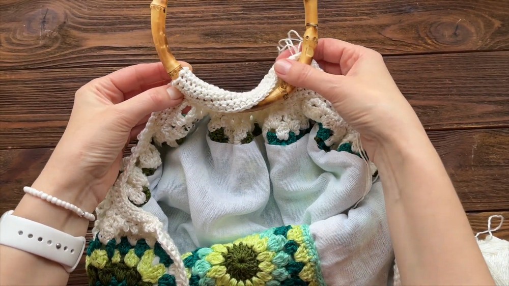 Crochet BAG with round handles 🩵💚 Crochet BAG with round handles (9)