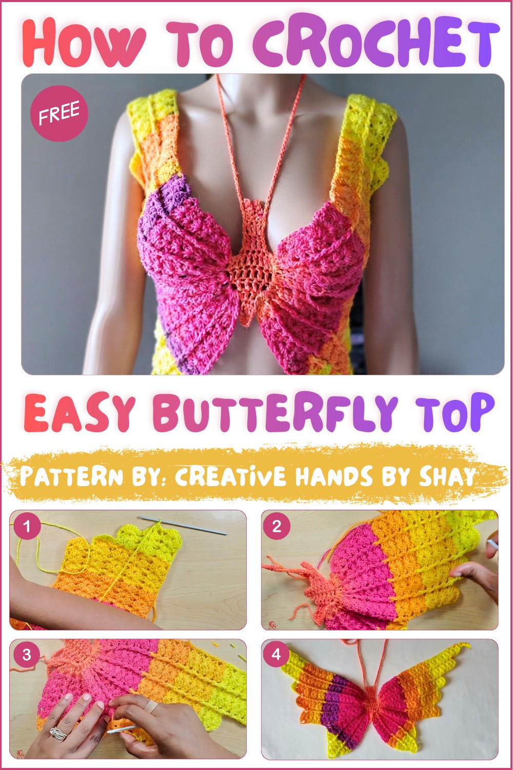 Crochet Butterfly Top Pattern