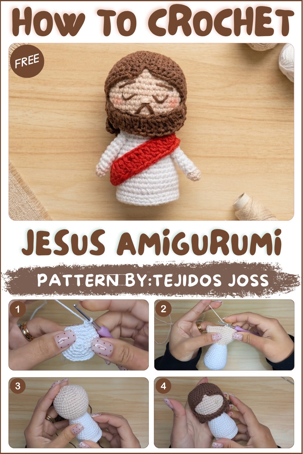 Crochet Jesus Amigurumi Pattern