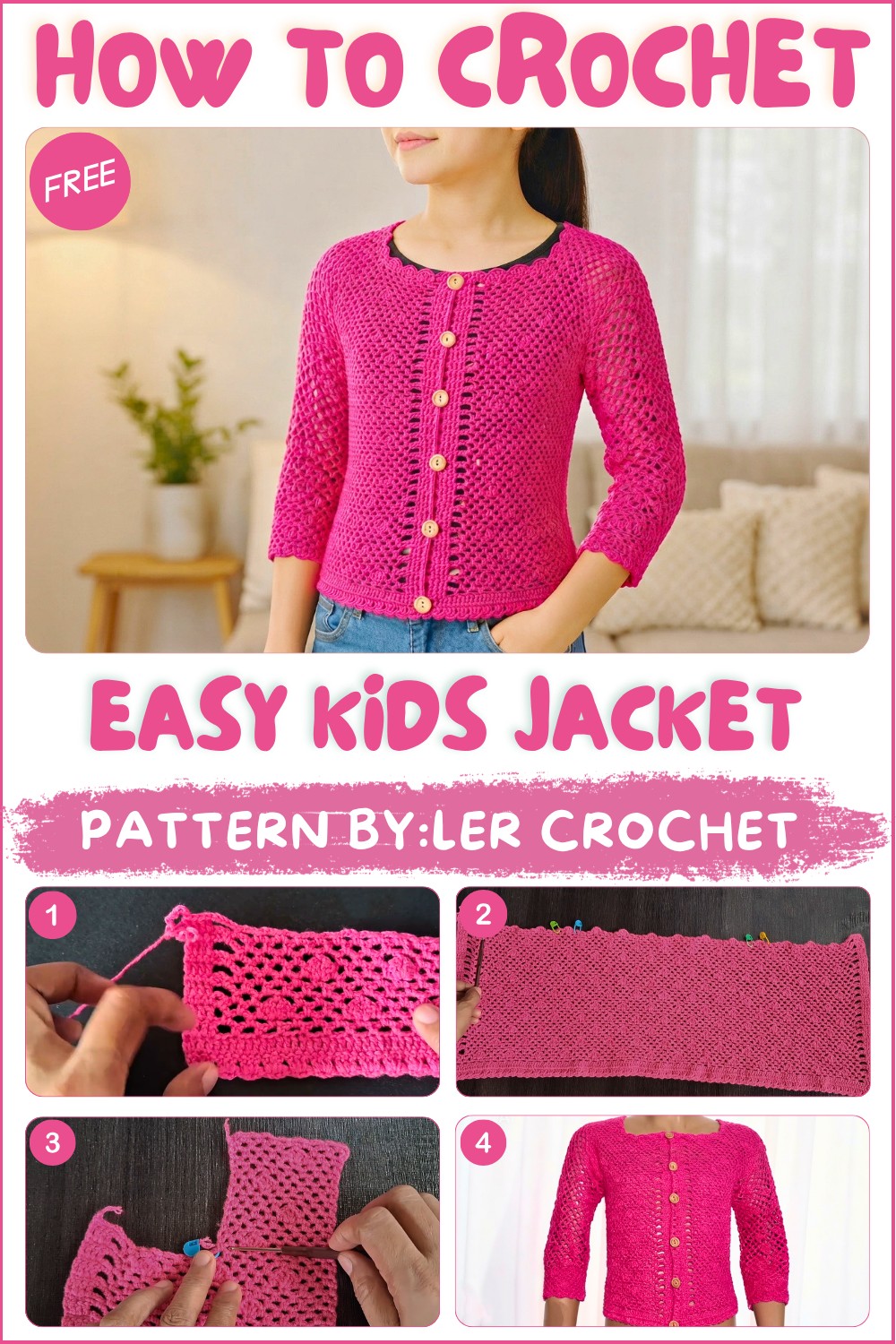 Crochet Kids Jacket Pattern