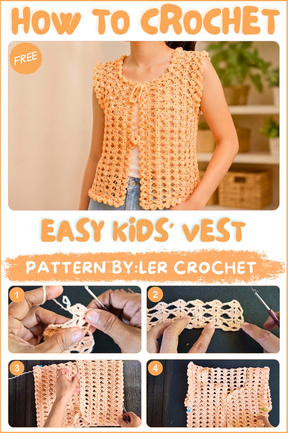 Crochet Kids' Vest Tutorial