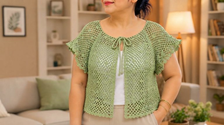 Crochet Large Cardigan Pattern 1