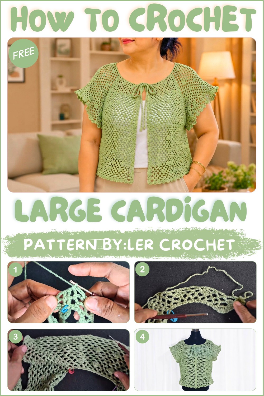 Crochet Large Cardigan Pattern