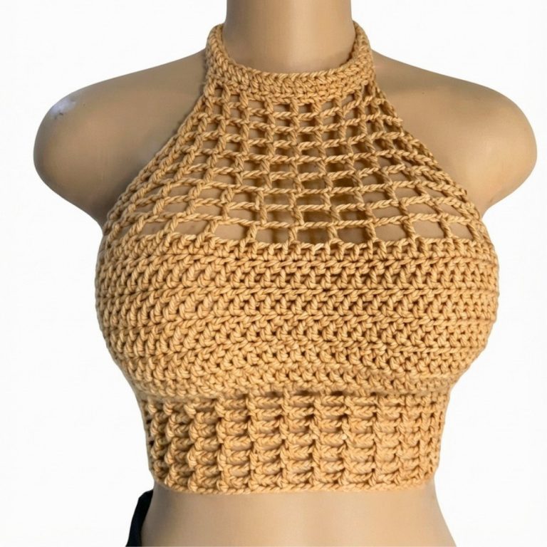 Crochet Mesh Halter Top Pattern 3