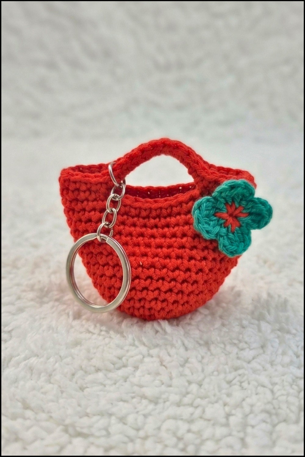 Crochet Mini Bag Keychain Pattern 6