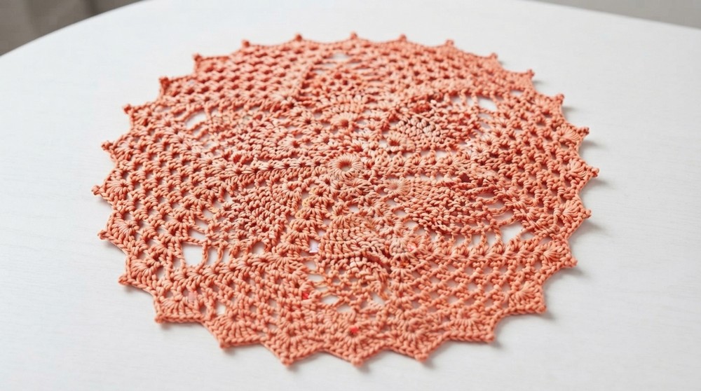 Crochet Pineapple Place Mat, Doily,Pot Holder, Table Centre Piece, Very Easy ,Beginners Friendly 2