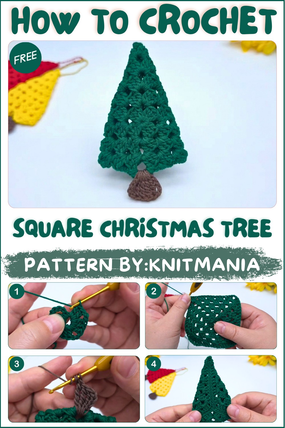 Crochet Square Christmas Tree Pattern